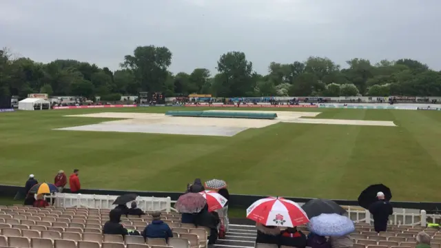 Covers on in Blackpool in Warwickshire's game