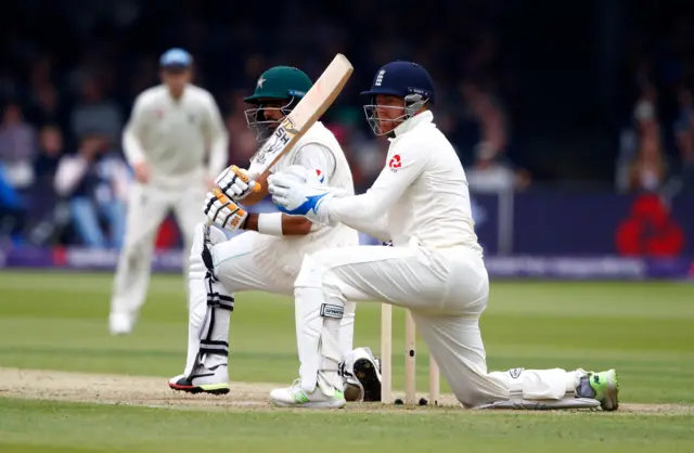 Babar Azam of Pakistan bats