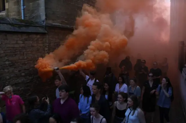 Student rally in Cambridge