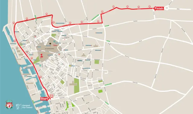 victory parade route