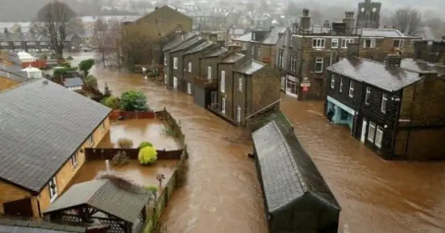 Flooded Mytholmroyd