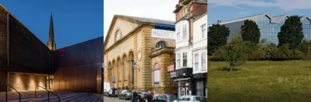 Square Chapel Arts Centre in Halifax, Scarborough's Market Hall, The National College for High Speed Rail in Doncaster.