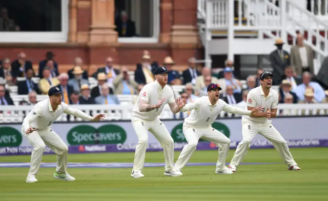 England's slip cordon