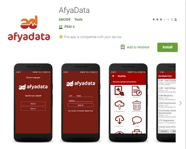 Afyadata app