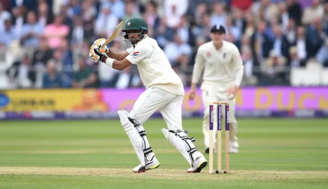 Babar whips Wood to the boundary