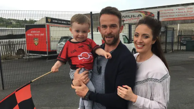 Former Down forward Mark Poland retired from inter county football last year but he's back at Pairc Esler with his family this evening to support his former team-mates