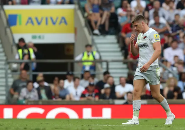 Owen Farrell of Saracens is replaced