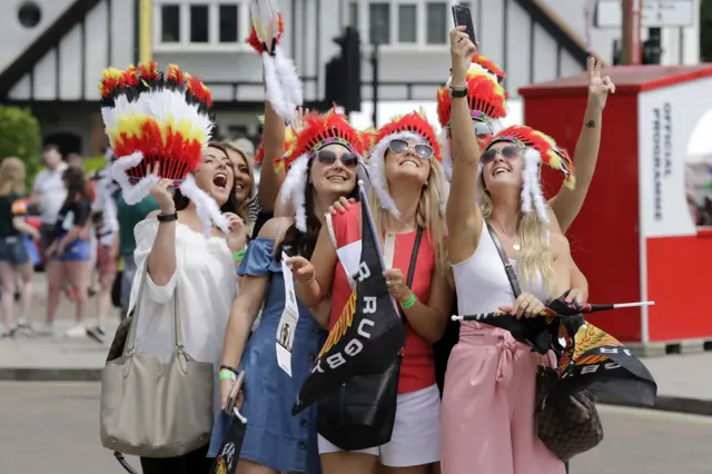 Exeter fans take a selfie