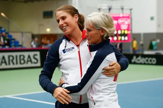 Johanna Konta and Judy Murray