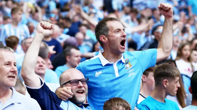 Coventry fans celebrate