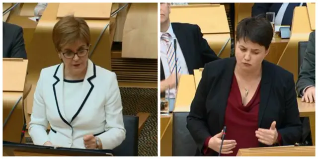 Nicola Sturgeon and Ruth Davidson