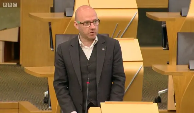 Scottish Green co-convener Patrick Harvie