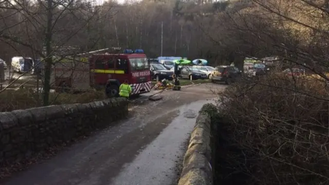 Emergency services at River Dart