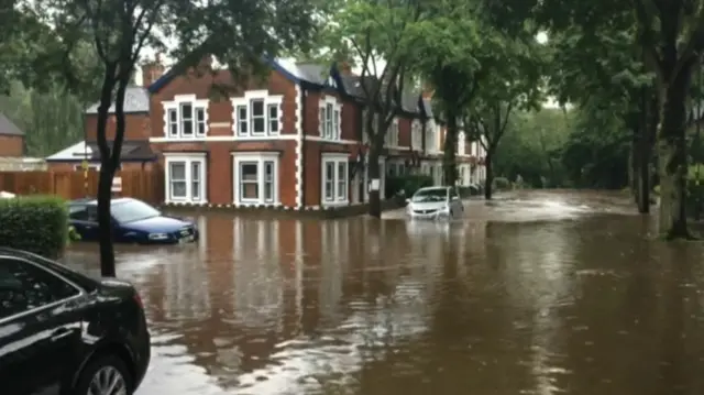 Flooding in Selly Oak, Birmingham