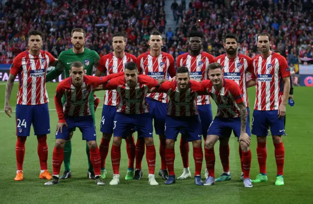 Atletico Madrid line-up