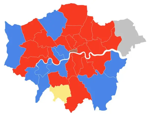 Political map of London