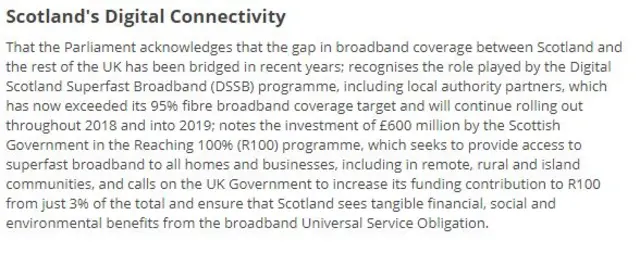 Scottish government's motion