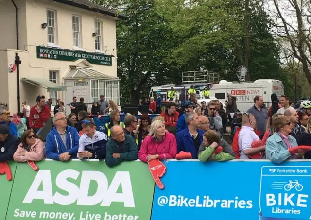 Finish line crowd