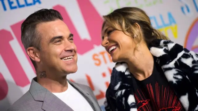 Singer Robbie Williams and actress Ayda Field