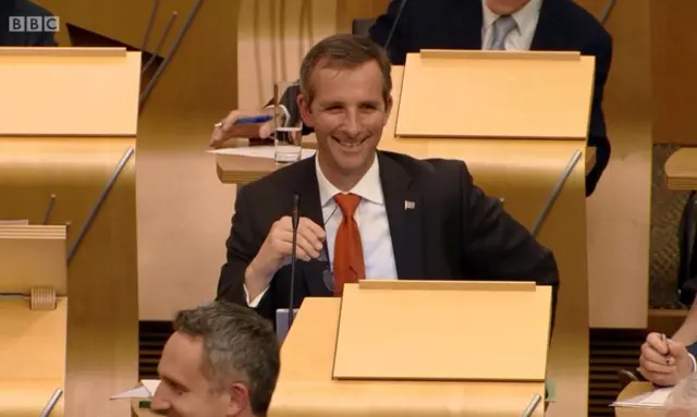 Lib Dem MSP Liam McArthur smiling