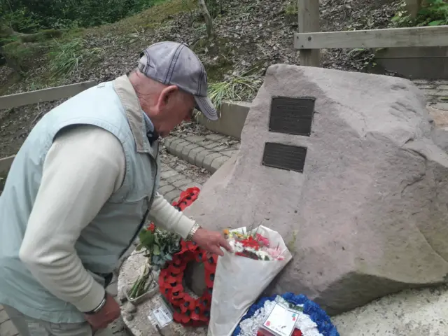 Tony Foulds at the Mi Amigo memorial