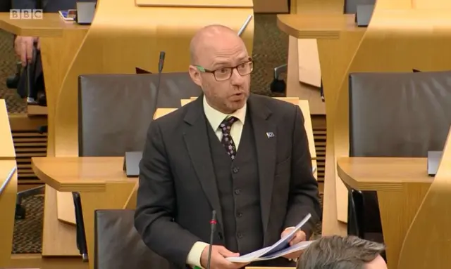 Scottish Green Party co-convener Patrick Harvie