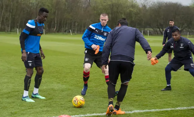 Rangers players training