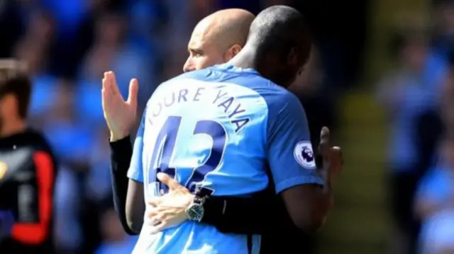 Yaya Touré and Guardiola