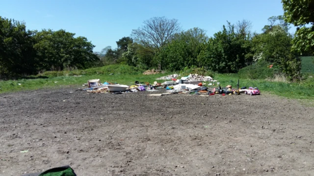 Dumped waste in East Bridford