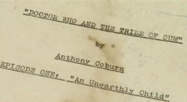 Original Doctor Who script