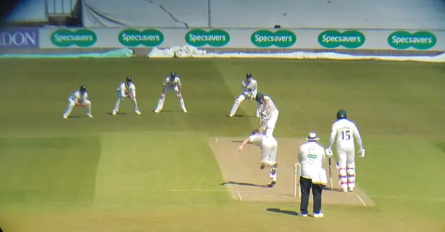 Cricket action in Chester-le-Street