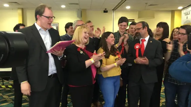 Labour celebrate in Newcastle-under-Lyme