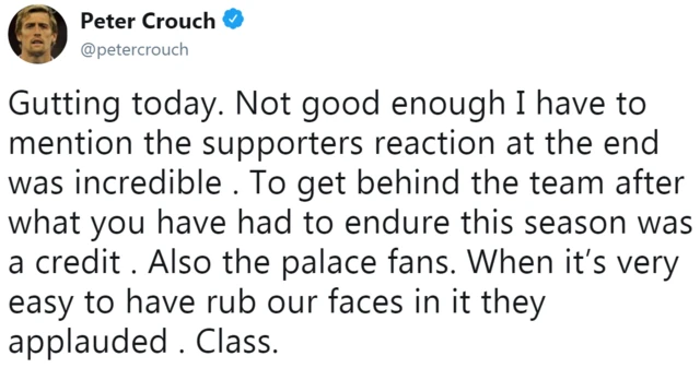 Peter Crouch on Twitter
