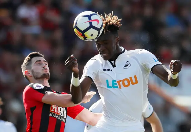 Tammy Abraham and Lewis Cook