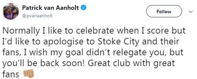 Patrick van Aanholt tweet