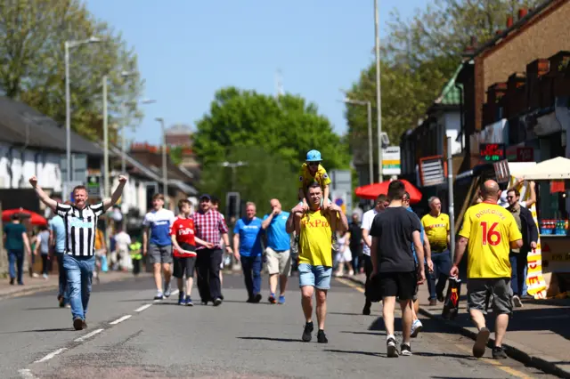Watford and Newcastle fans