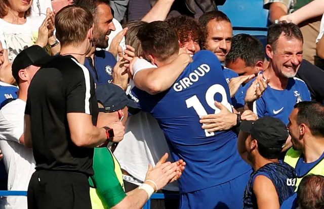 Olivier Giroud and David Luiz