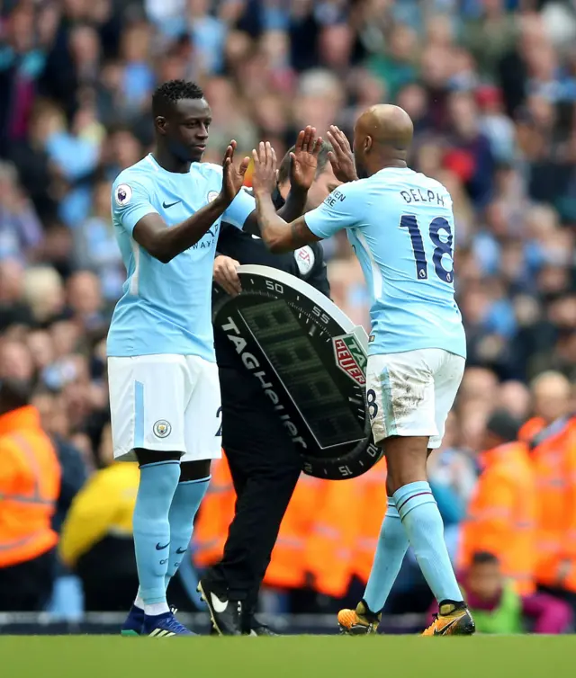 Benjamin Mendy and Fabian Delph