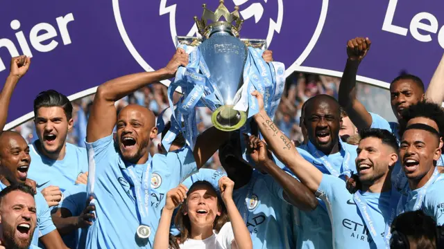 Vincent Kompany Premier League trophy