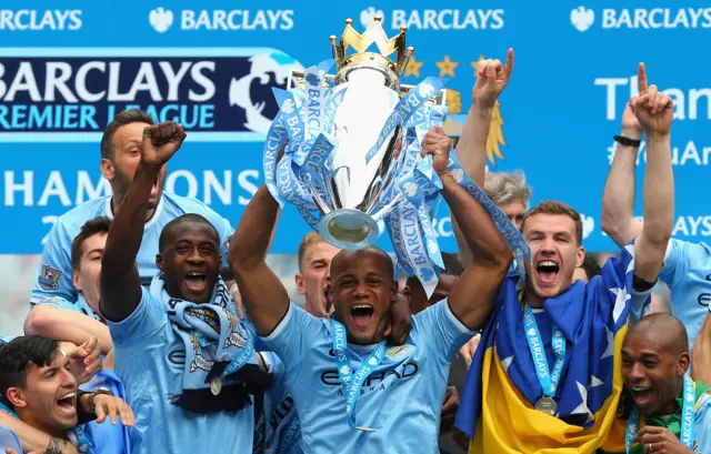 Mancherster City lift title in 2014