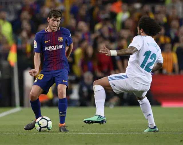 Sergi Roberto and Marcelo