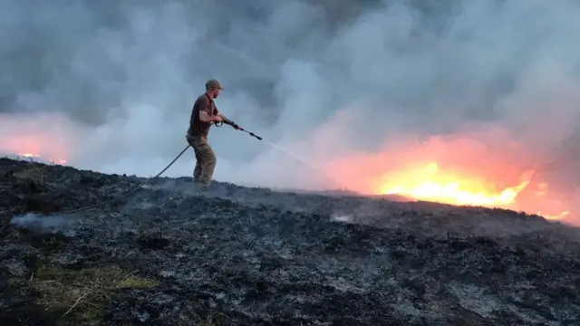 Moorland fire