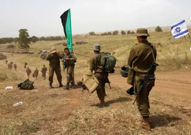 Soldiers during a military drill