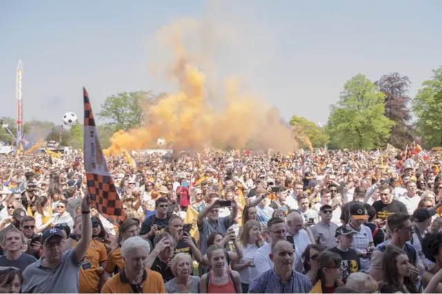 Wolves promotion party