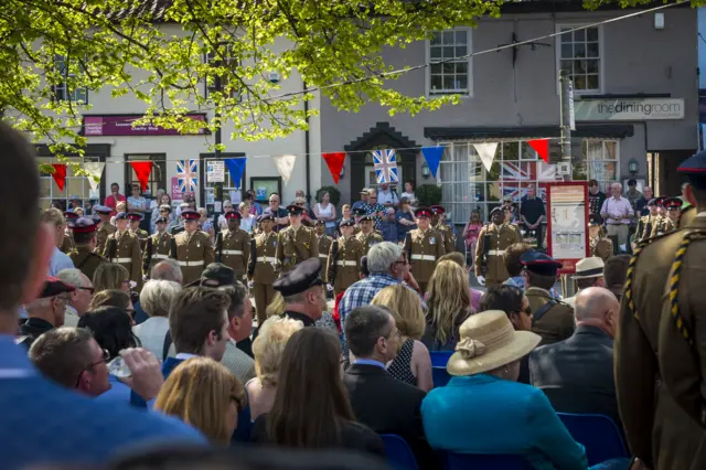 Hundreds of soldiers march in Boroughbridge