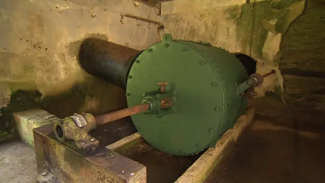 Water-powered saw at Boconnoc