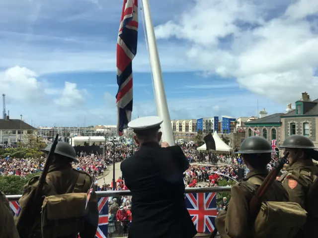 Flag raised