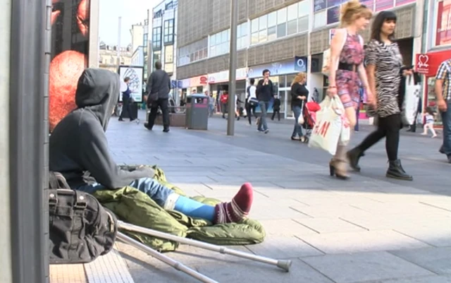 Leicester rough sleeper