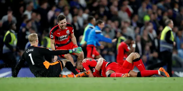 Huddersfield celebrate