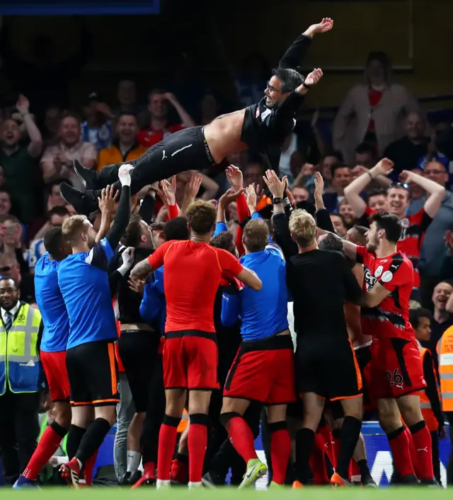 Huddersfield celebrate